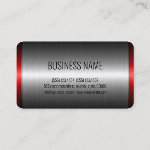 Stainless Steel Metal Look #4 Business Card