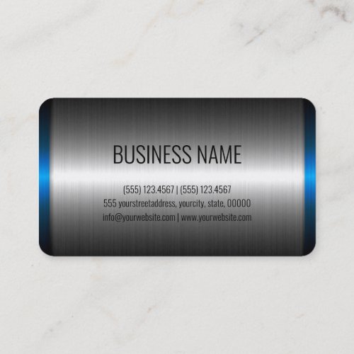 Stainless Steel Metal Look 5 Business Card