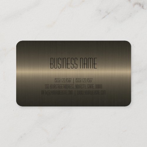 Stainless Steel Metal Look Business Card