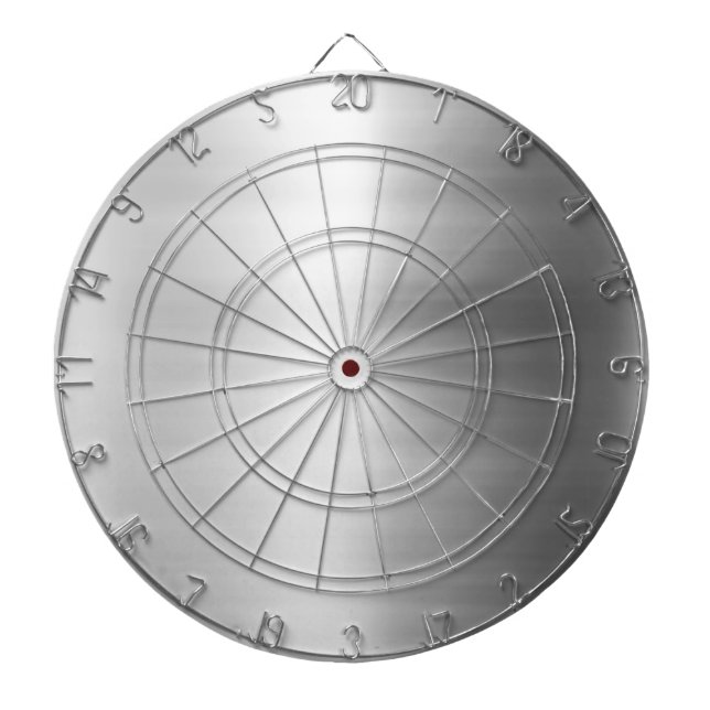 Stainless Steel Metal Look Dart Board (Front)