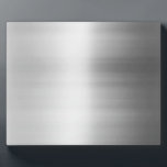 Stainless Steel Metal Look Plaque<br><div class="desc">Brushed metal background texture (faux - product is not made out of actual metal)

Customize this great product with your own scannable QR bar code text,  monogram,  logo,  company slogan,  or personal message! (click the orange "Customize it!" button above)</div>
