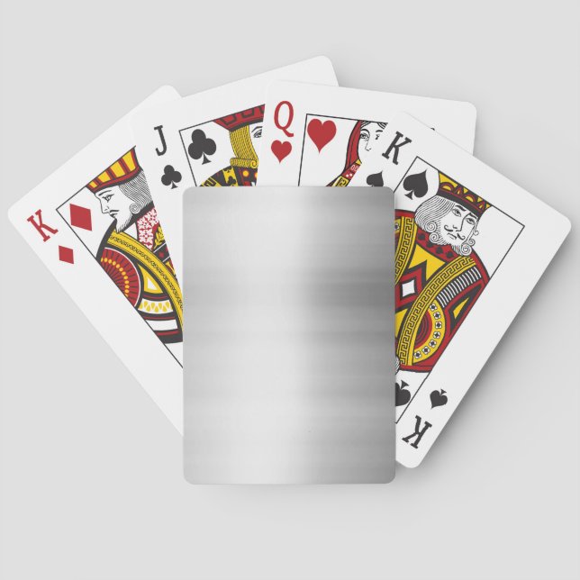 Stainless Steel Metal Look Poker Cards (Back)