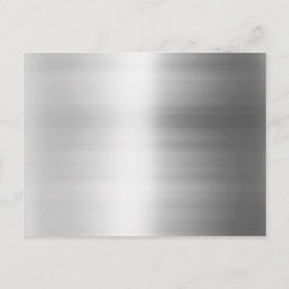 Stainless Steel Metal Look Postcard