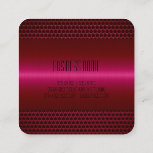 Stainless Steel Metal Look Square Business Card