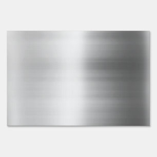 Stainless Steel Metal Look Yard Sign