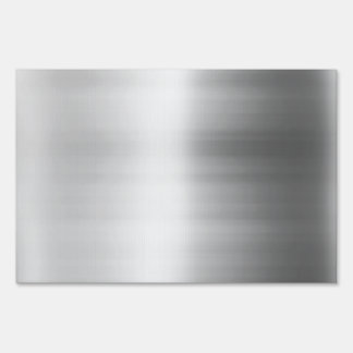 Stainless Steel Metal Look Yard Sign