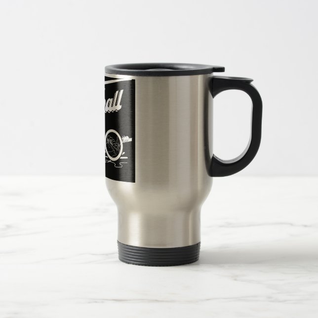 Stainless Steel Nineball 15 oz Travel Mug (Right)