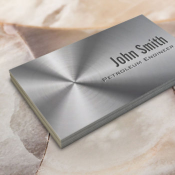 Stainless Steel Petroleum Engineer Business Card by cardfactory at Zazzle