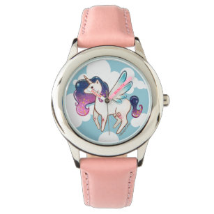 Stainless Steel Pink Unicorn Watch
