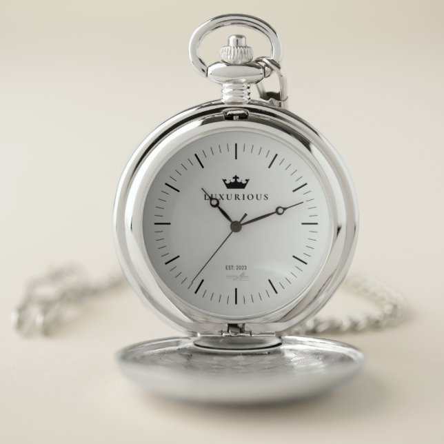Stainless Steel Pocket Watch by Luxurious (Inside)