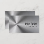 Stainless Steel Real Estate Broker Business Card (Front/Back)