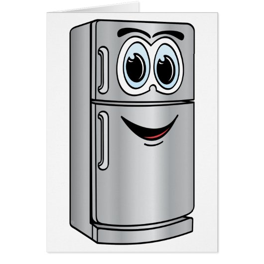 Stainless Steel Refrigerator Cartoon (Front)
