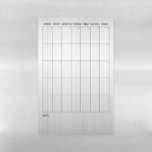 Stainless Steel Silver Calendar Month Planning Magnetic Dry Erase Sheet<br><div class="desc">This design may be personalized in the area provided by changing the photo and/or text. Or it can be customized by clicking Personalize this Template and then choosing the click to customize further option and delete or change the color of the background, add text, change the text color or style,...</div>