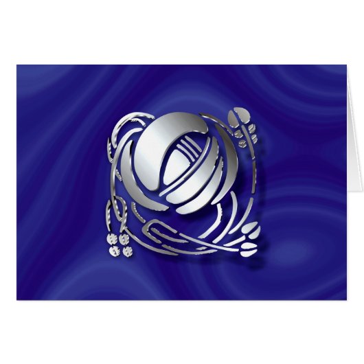 Stainless steel single Mackintosh Rose (Front Horizontal)