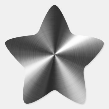 Stainless Steel Star Sticker by LaKrima at Zazzle