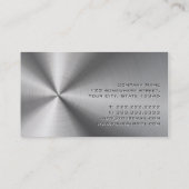 Stainless Steel Talent Agent Business Card (Back)