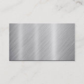 Stainless Steel texture "Blank" Business Card (Back)