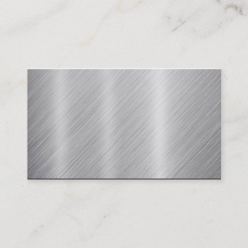 Customizable Stainless Steel texture "Blank" Business Cards