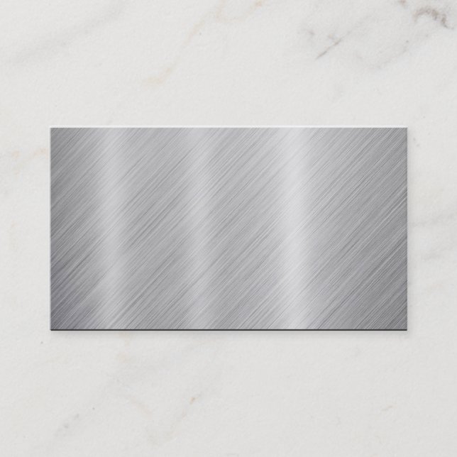 Stainless Steel texture "Blank" Business Card (Front)