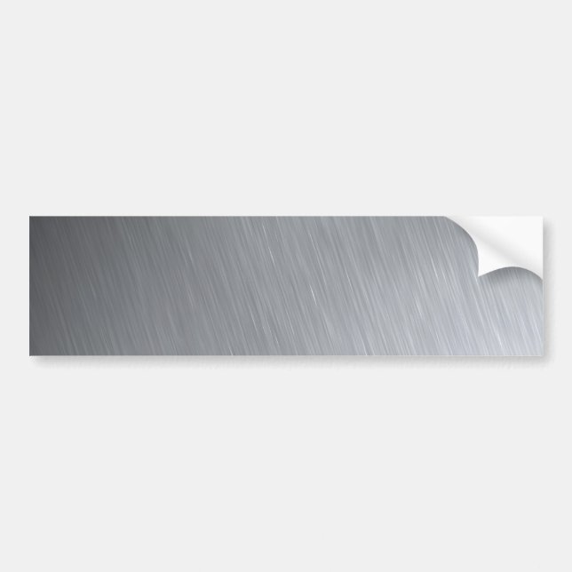 Stainless steel texture with lighting highlights bumper sticker (Front)