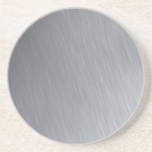 Stainless steel texture with lighting highlights sandstone coaster