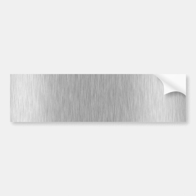 Stainless Steel Textured Bumper Sticker (Front)