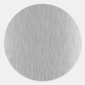 Stainless Steel Textured Classic Round Sticker