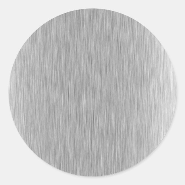 Stainless Steel Textured Classic Round Sticker (Front)
