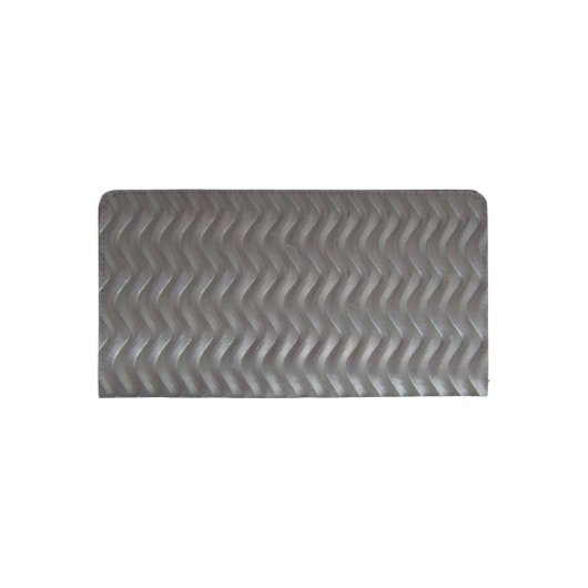 Stainless Steel Textured Industrial Metal Sheet Checkbook Cover (Back)