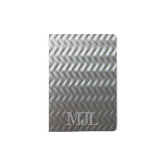 Stainless Steel Textured Industrial Metal Sheet Passport Holder