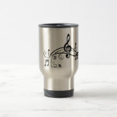 Stainless Steel Travel Mug with Music Notes (Center)