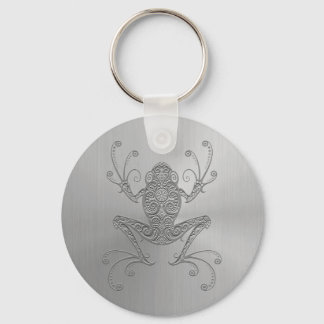 Stainless Steel Tree Frog Keychain