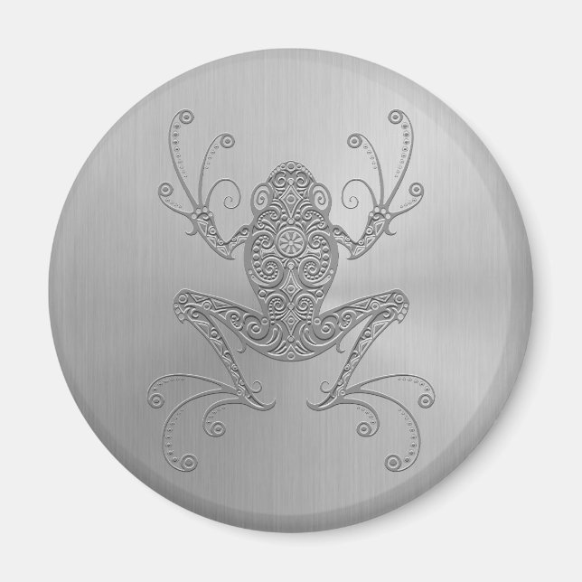 Stainless Steel Tree Frog Magnet (Front)