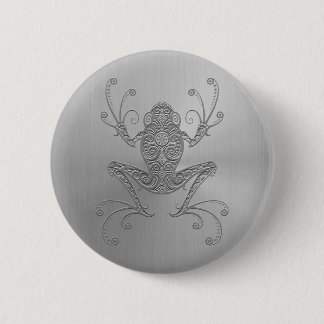 Stainless Steel Tree Frog Pinback Button