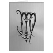 Stainless Steel Virgo Symbol (Front)