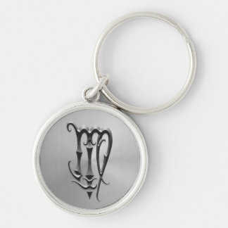 Stainless Steel Virgo Symbol Keychain