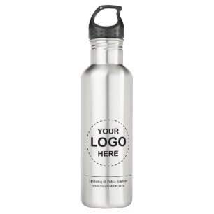 Stainless steel water bottle with your custom logo