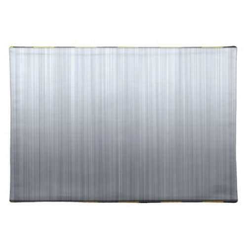 Stainless Steel with Hazard Stripes Placemat