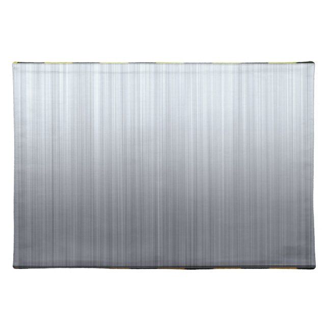 Stainless Steel with Hazard Stripes Placemat (Front)