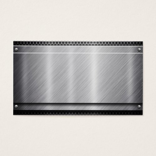 Stainless Steel with Mesh "blank" Business Card Templates
