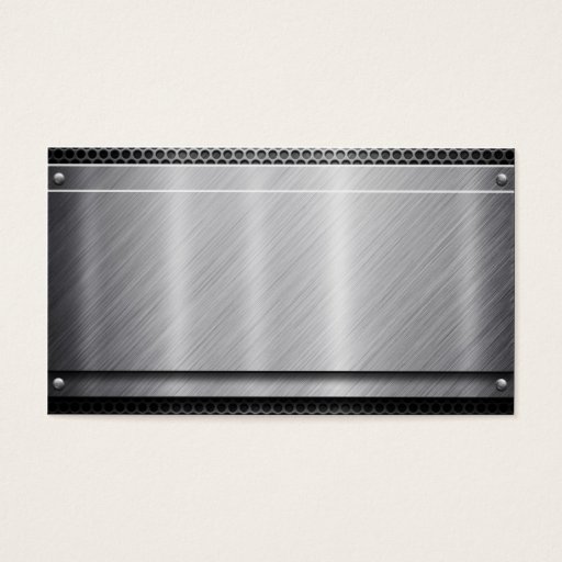 Customizable Stainless Steel with Mesh "blank" Business Card Templates