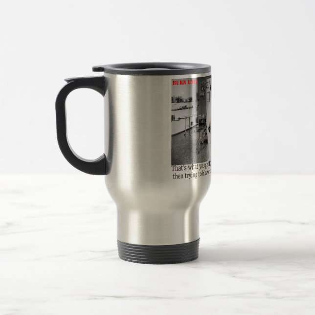 stainless travel mug.  happy birthday. alpaca travel mug (Left)