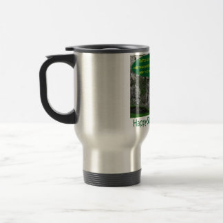 stainless travel mug. Happy St. Patrick's Day. i Mug