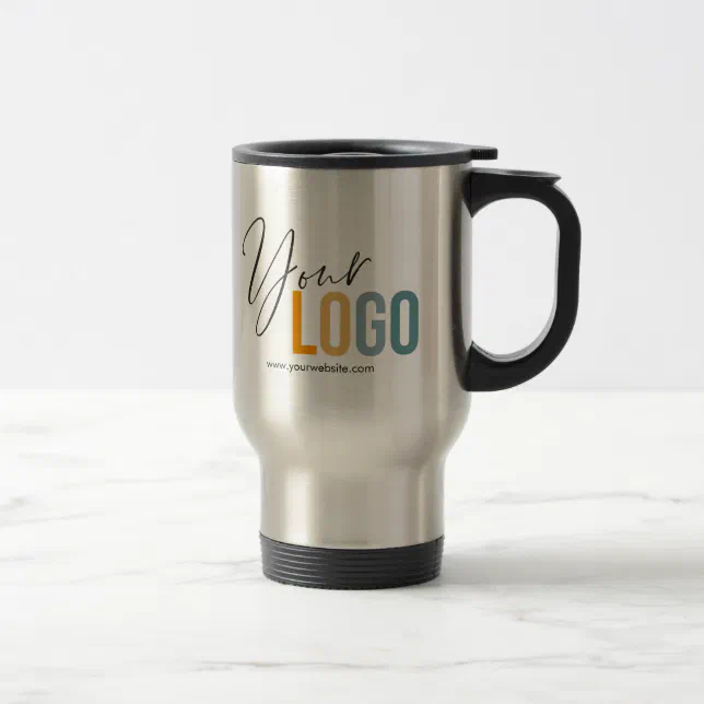 Stainless Travel Mug with Company Logo No Minimum Zazzle