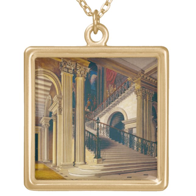Stair Case, Buckingham House, from 'The History of Gold Plated Necklace (Front)