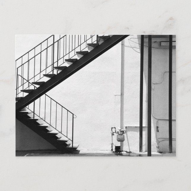 Staircase in Black and White Postcard (Front)