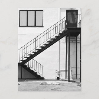 Staircase in Black and White Postcard