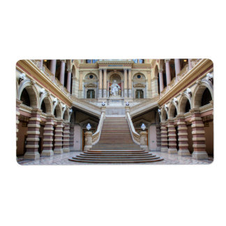 Staircase In Justizpalast, Vienna Austria Label
