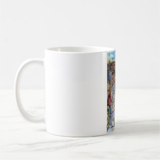 Staircase to the plan of Valparaiso (watercolor). Coffee Mug