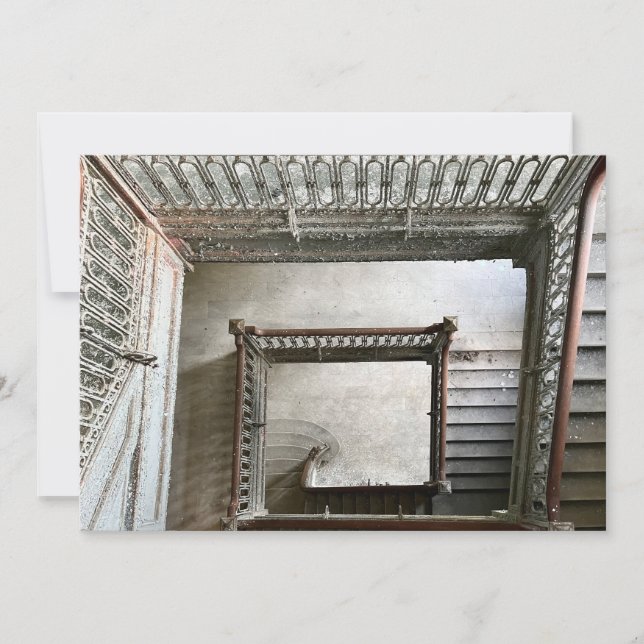 Stairs Flat Holiday Card (Front)
